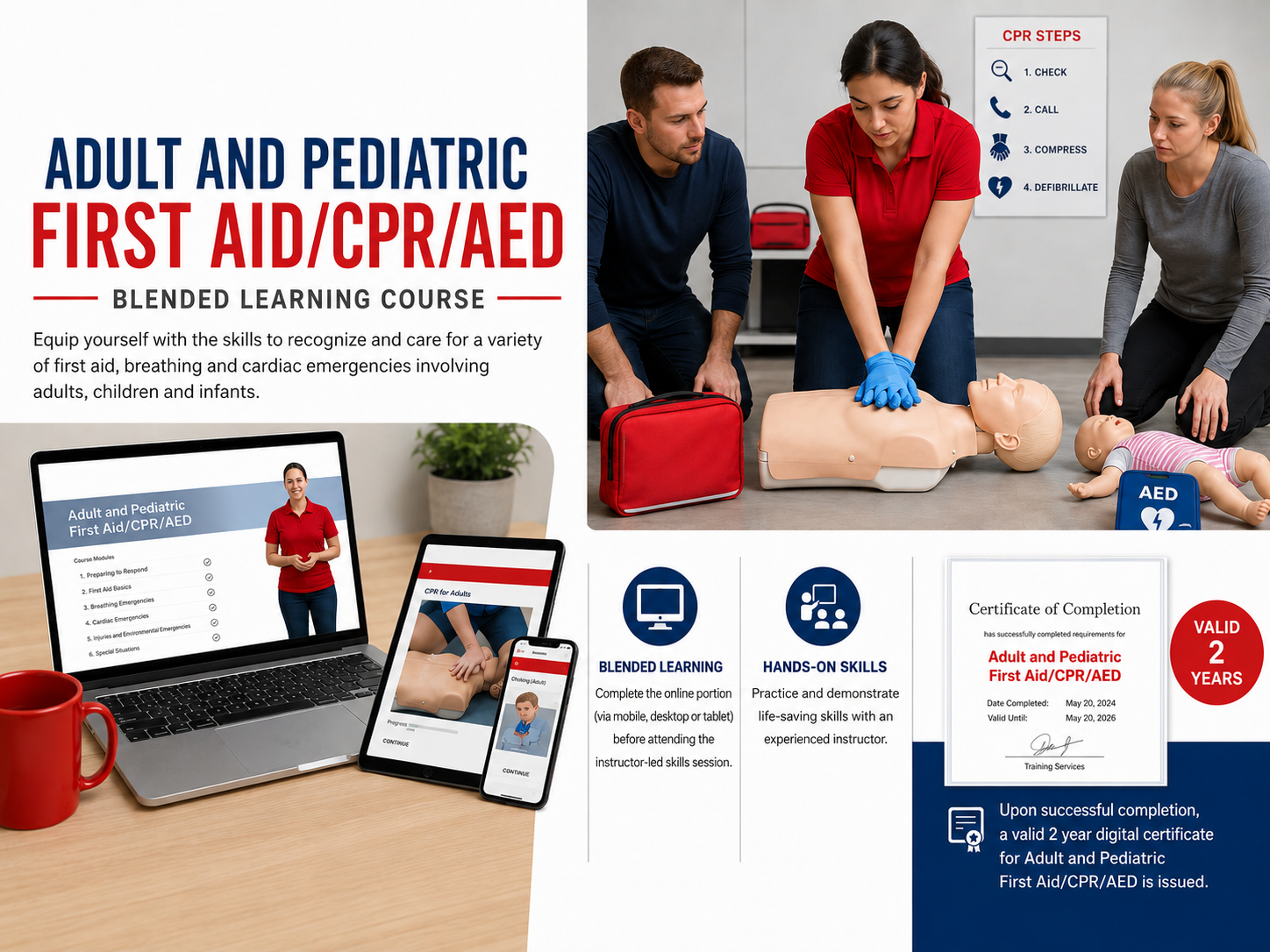 APFACA-BL-R25: Adult and Pediatric First Aid/CPR/AED